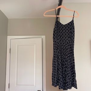 Black dress with white design